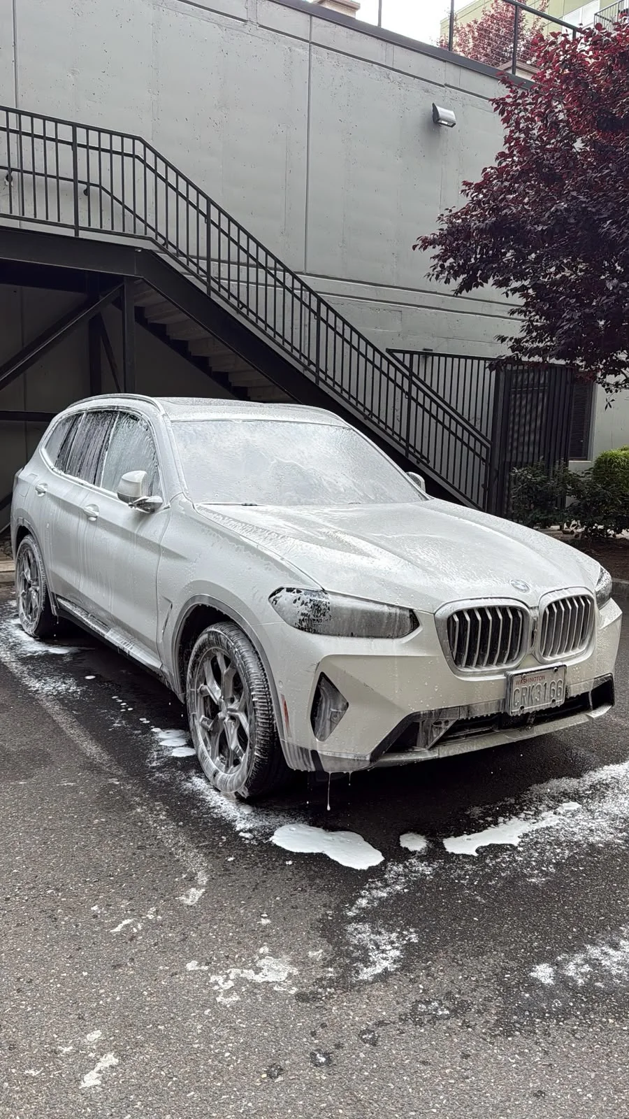 BMW X3 snow foam cannon