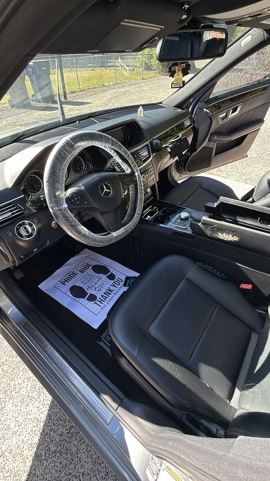Mercedes E-Class leather detail